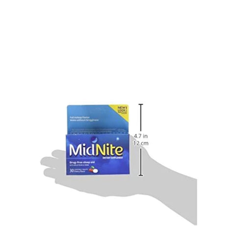 Midnite Drug-Free Sleep Aid Chewable Tablets, Cherry Flavor, 30 Ct