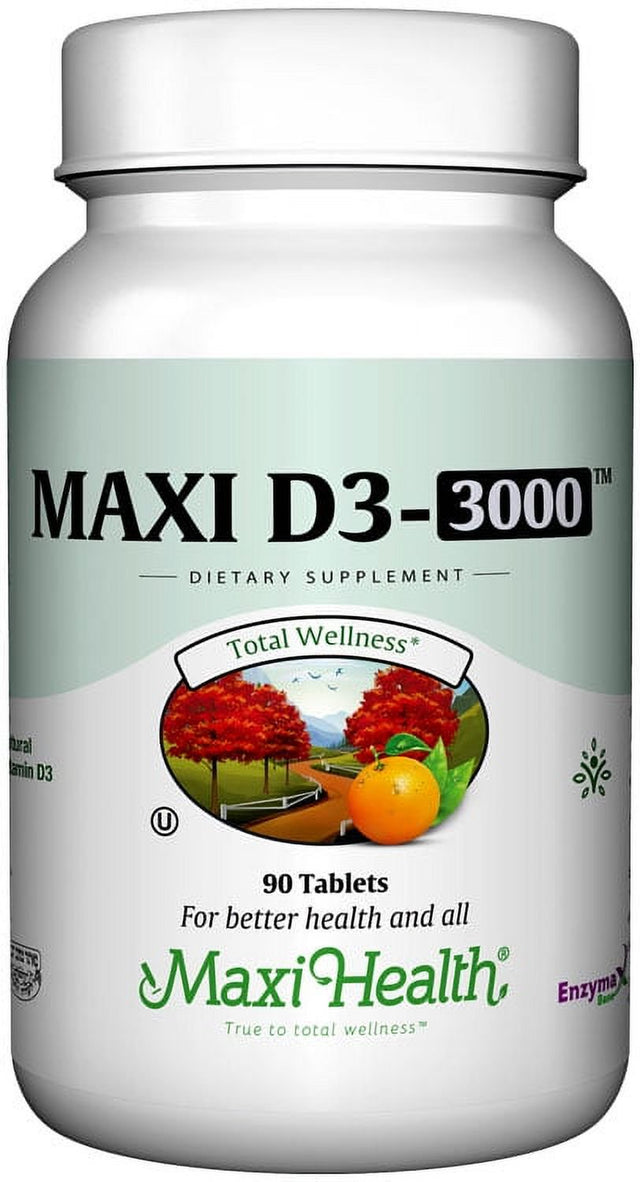 Maxi Health Kosher Vitamin D3 3000 IU - 90 Tablet