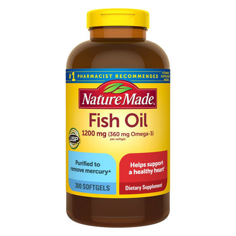 Nature Made Fish Oil, 1200Mg, 300 Softgels with EPA & DHA