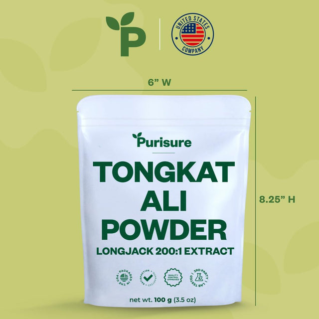 Purisure Longjack 200:1 Extract Powder 100G, Testosterone & Reproductive Health Supplement