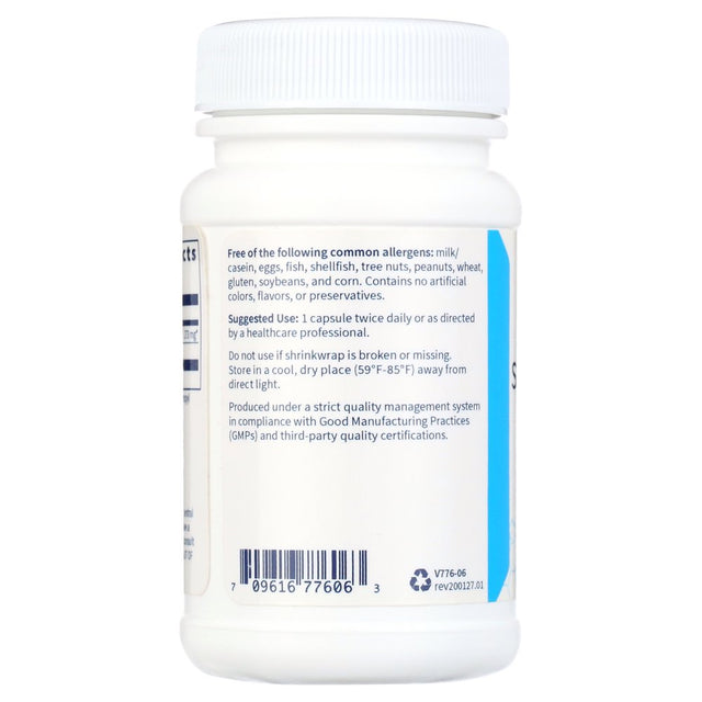 Klaire Labs Saccharomyces Boulardii - Probiotic Supplement to Help Support Healthy Yeast Balance, Immune & Digestive Health - Acid Resistant, Shelf-Stable, Hypoallergenic & Dairy-Free (60 Capsules)