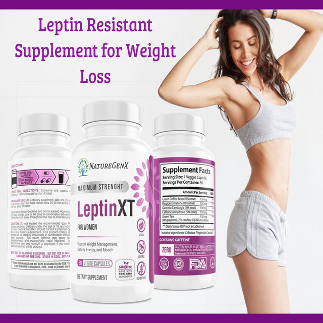 LEPTIN XT - Diet Pills That Work, Leptin Supplements for Weight Loss for Women 60 Capsule