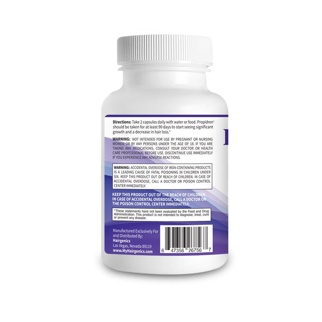 Hairgenics Propidren DHT Blocker & Hair Growth Supplement