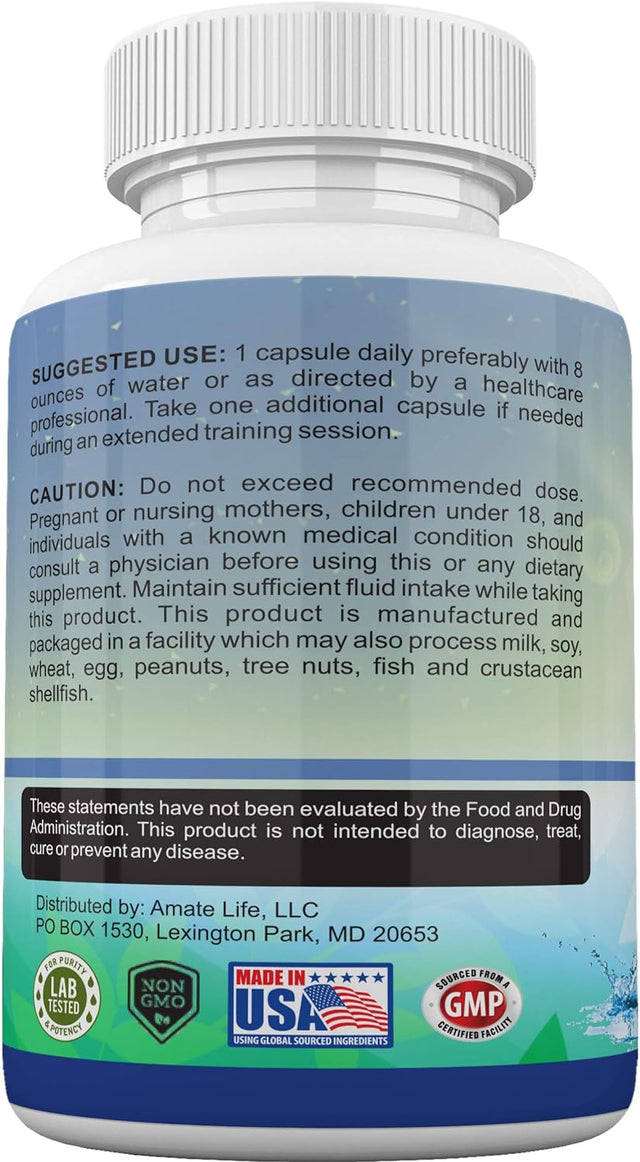 Electrolyte Capsules Infused with Vitamin D3, Magnesium, Potassium and Calcium Supplement Supports Muscle Recovery, Performance & Endurance - 100 Vegetable Capsules | Made in USA