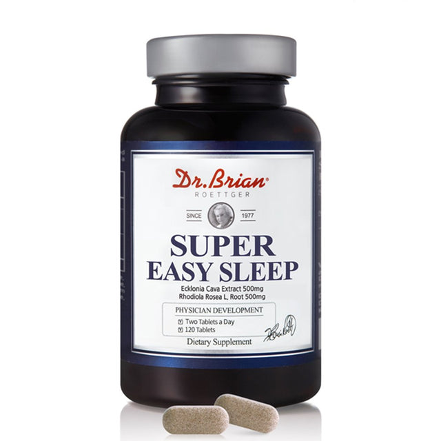 Dr.Brian Super Easy Sleep Natural Plant Extract Sleep Sleep Aids Supplement Includes Ecklonia Cava 500Mg Rhodiola Rosea L Root 500Mg Supports Faster Easy Sleep Insomnia Jet Leg Anxiety Relief