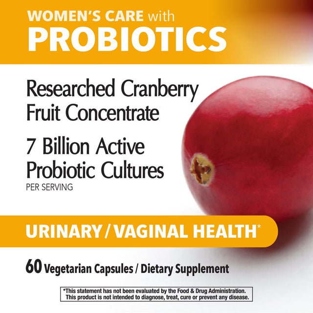 Nature’S Way Cranrx® Women’S Care with Probiotics, 7 Billion Active Probiotic Cultures, Urinary Health*, 60 Capsules