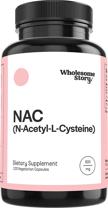 NAC Supplement N-Acetyl Cysteine 600 Mg | N-Acetylcysteine 600Mg | NAC 600 Mg | Amino Acid, Increases Glutathione, Antioxidant | Support for Liver, Lung, Fertility | 120 N-Acetyl-L-Cysteine Capsules