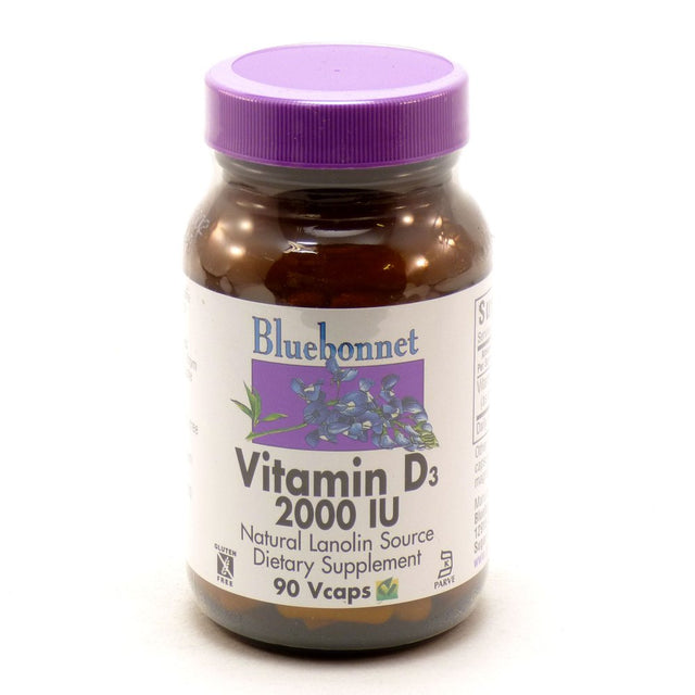 Bluebonnet Vitamin D3 2000 Iu, 90 Ct