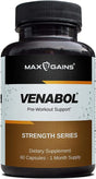 Venabol Supplement for High-Power Workout Support. Great Source of Niacin, Arginine & Citrulline. Supports the Nitric Oxide System. 60 Capsules