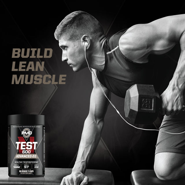 PMD Sports N-Test 600 Advanced Testosterone Booster for Men - Strong and Powerful with Testofen - Training and Bodybuilding - Lean Muscle Growth and Strength Gains - Test Boost (90 Veggie-Caps))