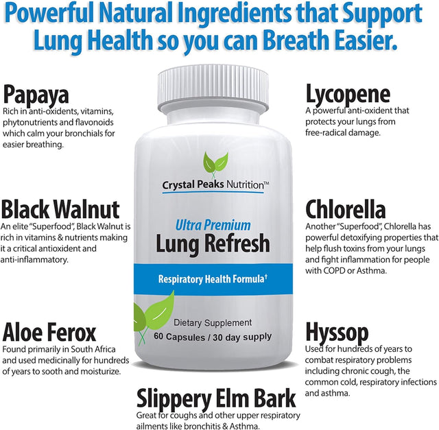 Lung Health and Immunity System Support Supplements | Improve Breathing and Strengthen Your Immune Defense | 30-Day Supply of Each