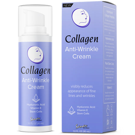 Collagen Cream anti Aging Face Moisturizer - Day & Night Collagen Face Cream - Reduce Wrinkles, Hydrate and Tighten Skin Tone with Hyaluronic Acid , 1 Fl Oz