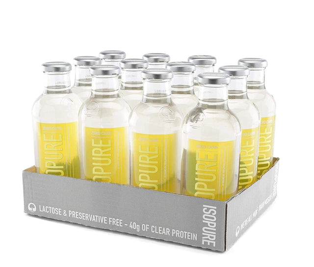 Isopure Lemonade - Liquid Protein Zero Carb Ready-To-Drink Post Workout Beverage - 20 Fl Oz (Pack of 12) (Packaging May Vary)