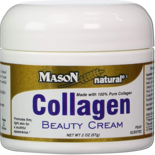 Mason Natural Collagen Beauty Cream Made with Pure Collagen 2Oz, 4-Pack