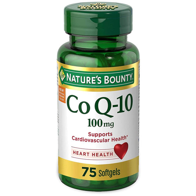 Nature'S Bounty Coq10 Dietary Supplement. Supports Heart Health and Cellular Energy Production. 100Mg. 75 Softgels. Pack of 2