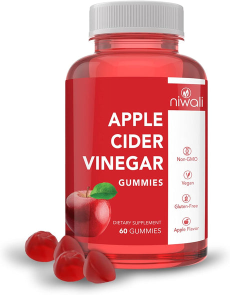 Apple Cider Vinegar Gummy Vitamins - Immunity and Detoxification - (1 Pack, 60 Count, with the Mother, Gluten-Free, Vegan, Vitamin B9, B12, Beetroot, Pomegranate)