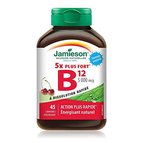 Jamieson Vitamin B12 5,000 Mcg, 45 Tabs