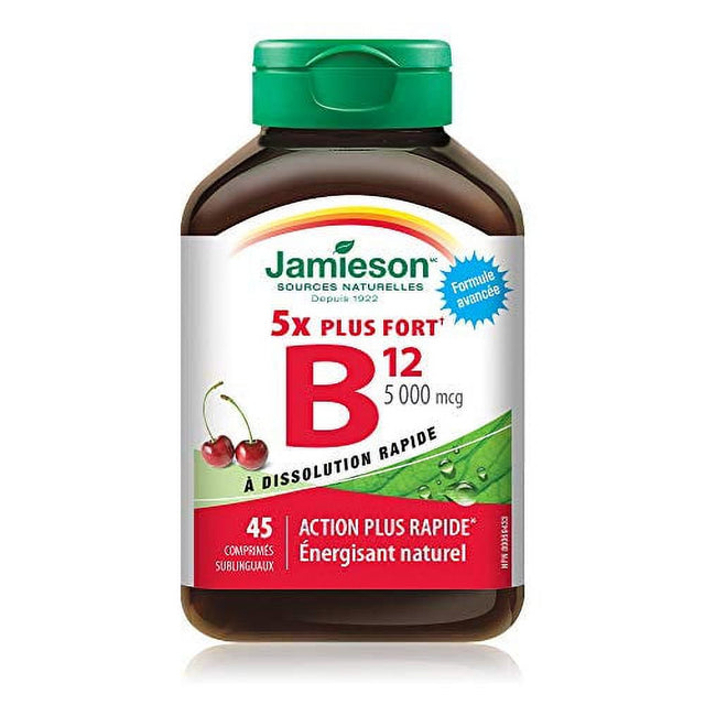 Jamieson Vitamin B12 5,000 Mcg, 45 Tabs