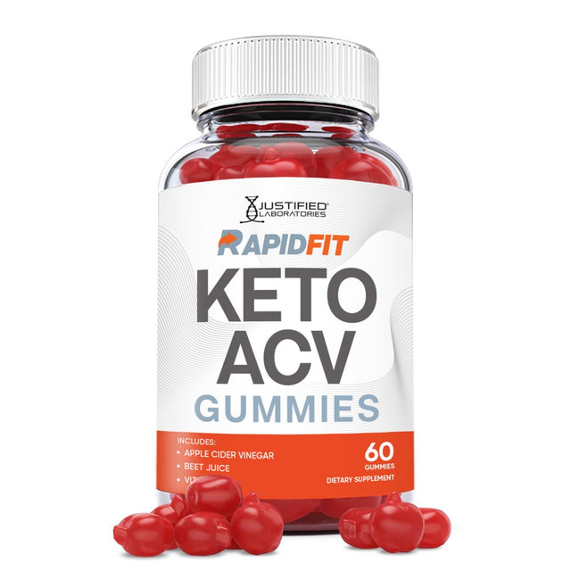 (2 Pack) Rapidfit Keto ACV Gummies 1000MG Dietary Supplement 120 Gummys