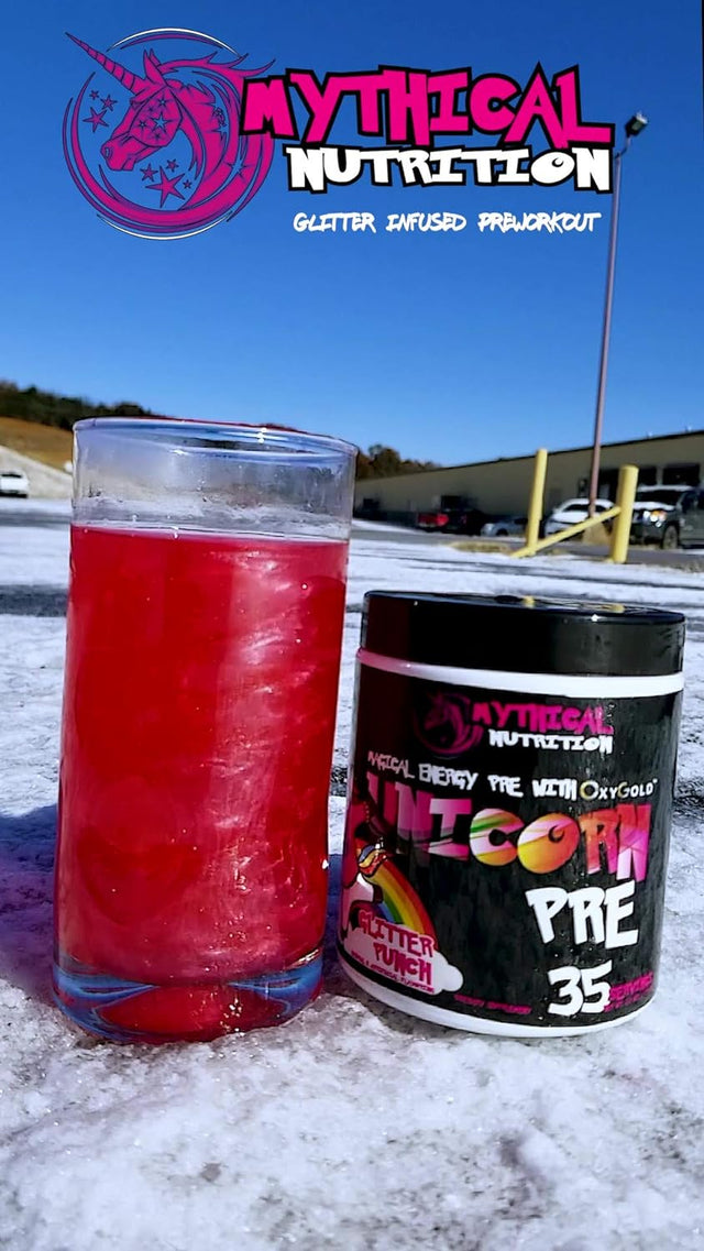 Unicorn PRE Workout by Insane Labz, Pre Workout Powder with Edible Glitter, Extreme Energy Nitric Oxide Boosting, Beta Alanine Betaine Taurine Ampiberry, 35 Srvgs, Glitter Punch