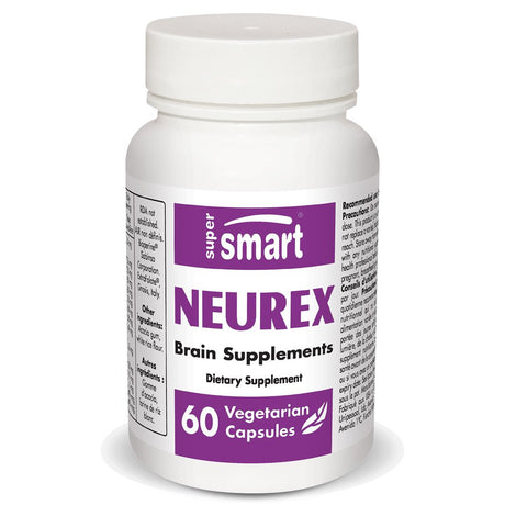 Supersmart - Neurex - with Folic Acid (Extrafolate - Vitamin B) - Nootropic Brain Supplement - Memory Booster | Non-Gmo & Gluten Free - 60 Vegetarian Capsules