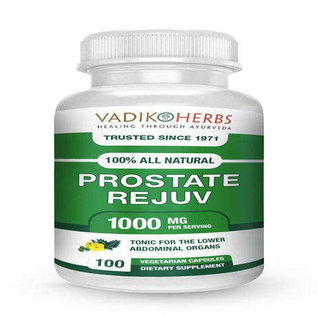 Certified Organic Vadik Herbs Prostate Rejuv Herbal Dietary Supplement | Promotes Healthy Prostate Health and Reduces Related Symptoms, Supports Normal Prostate Functioning