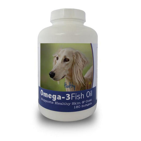 Healthy Breeds 840235141921 Saluki Omega-3 Fish Oil Softgels, 180 Count