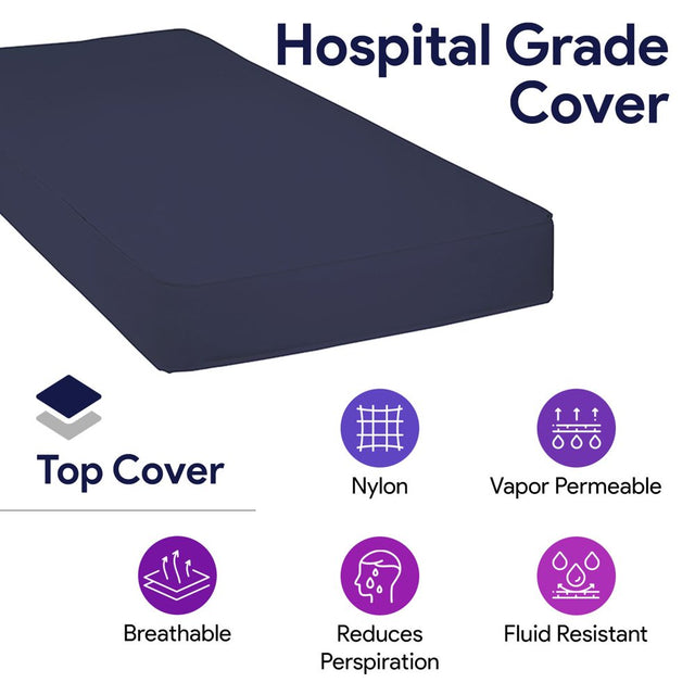 Proheal Foam Hospital Bed Mattress for Pressure Redistribution - Deep Immersion High Density Foam - 36" X 80" X 6"