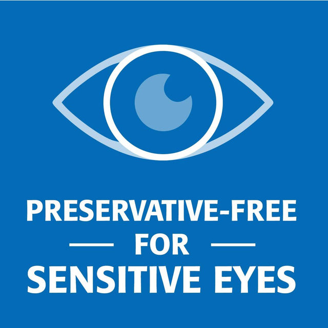 Refresh Optive Lubricant Eye Drops Soothing Preservative-Free 30 Ct, 5-Pack