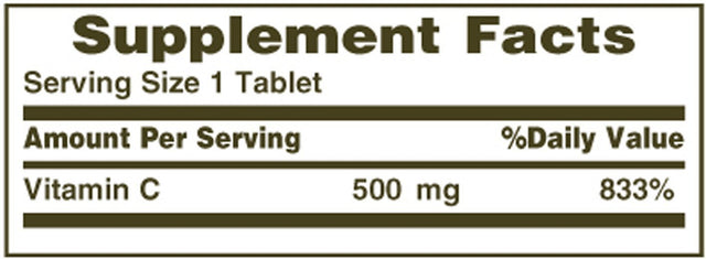 Nature'S Bounty Vitamin C 500 Mg Tablets 100 Ea