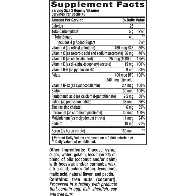 Vitafusion Multi+ Immune Support* – 2-In-1 Benefits & Flavors – Adult Gummy Vitamins with Vitamin C, Zinc, Daily Multivitamins, 90 Count