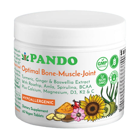 Ache & Inflammation Relief Bone Muscle Joint Health Supplement W/Magnesium Turmeric VIT. C-D3-K2 Spirulina