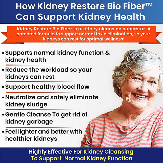 Kidney Restore Bio Fiber 2.5 LBS Restorative Kidney Support and Kidney Cleanse a Kidney Supplement to Remove Waste, Kidney Cleanse, Kidney Health Supplement