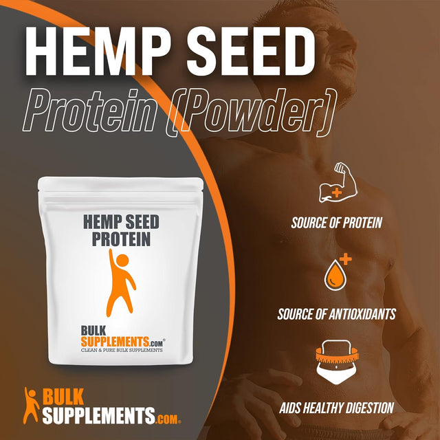 BULKSUPPLEMENTS.COM Organic Hemp Seed Powder - Vegan Protein Powder - Unsweetened Protein Powder - Superfood Protein Powder (500 Grams - 1.1 Lbs)