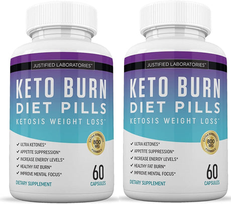 (2 Pack) Keto Diet Burn Diet Pills Advanced Ketogenic Support Exogenous Ketones Ketosis for Men Women 120 Capsules