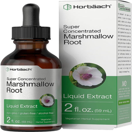 Marshmallow Root Liquid Extract | 2 Oz | Vegetarian & Alcohol Free | by Horbaach