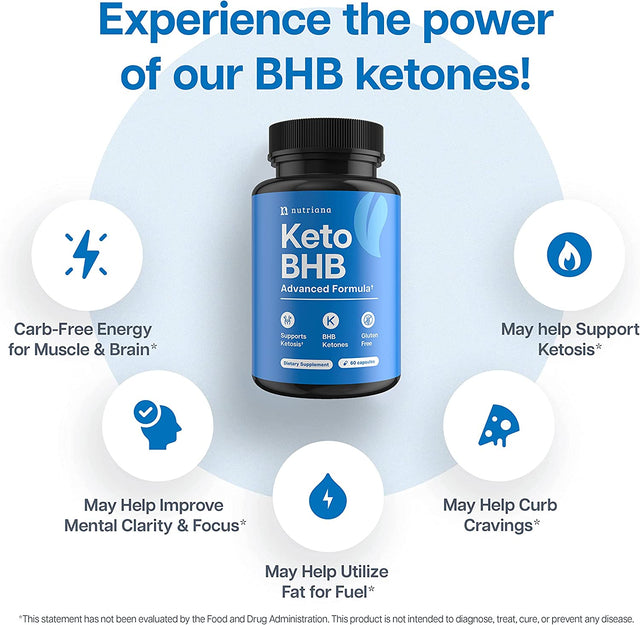 Keto BHB Exogenous Ketones for Men & Women - Keto Supplements for Mental Clarity & Focus - Keto Burn - Keto Fat Burner - Keto Pills Carb-Free Energy for Muscle - Key to Keto Diet - Ketosis Support