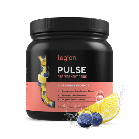 Legion Pulse Pre Workout W/ Caffeine for Energy, Blueberry Lemonade, 20 Servings