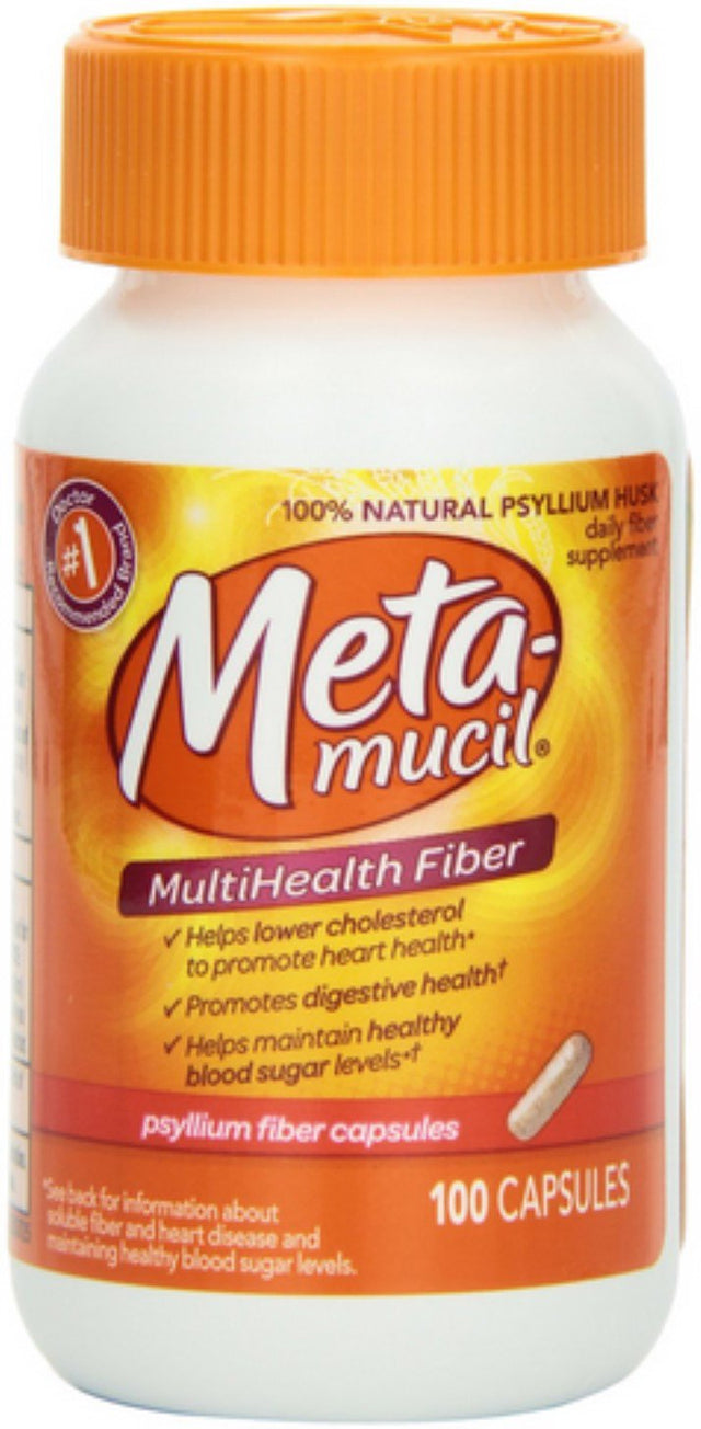 Metamucil Multi-Health Fiber Capsules 100 Ea (Pack of 3)