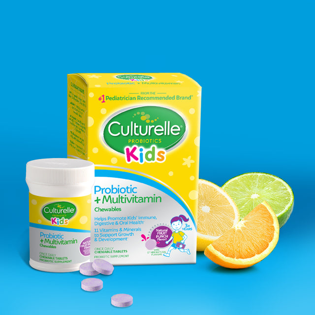 Culturelle Kids Probiotic + Multivitamin Chewable Tablets, 30 Ct