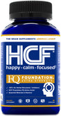 HCF Happy, Calm & Focused - Brain Focus, Attention, Concentration & Mood Supplement (90 Count) - FQ Foundation Amino Acids, Vitamins & Minerals - 100% No Herbal Stimulants - Non-Gmo Project Verified