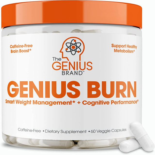 Fat Burner Supplement with Ashwagandha & Teacrine Appetite Suppressant Thermogenic for Weight Loss & Energy Support, Genius Burner by the Genius Brand