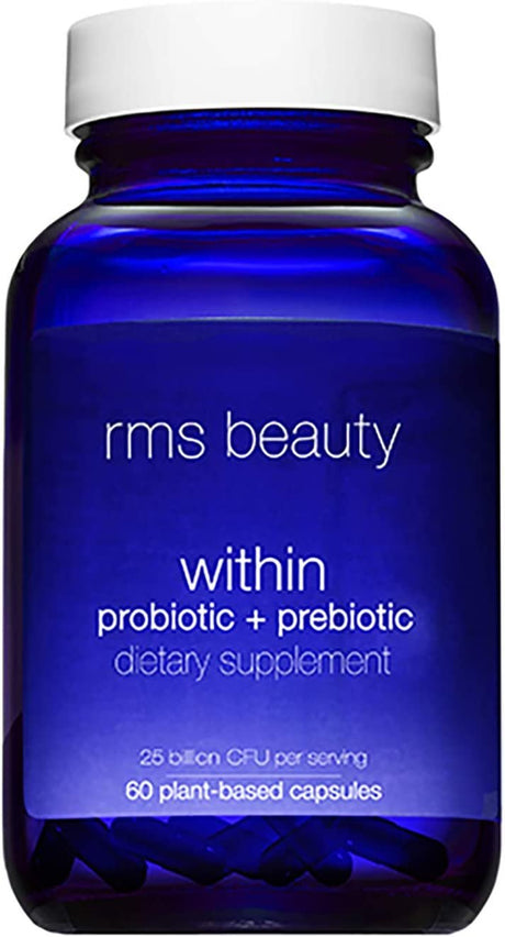 RMS Beauty Beauty within Probiotic + Prebiotic Women'S Supplements - Promotes Balanced Digestive Gut Health & Supports Skin, Hair & Nails 60 Vegan Capsules