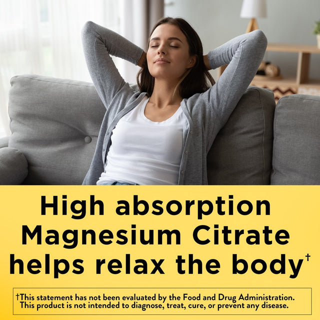 Nature Made High Absorption Magnesium Citrate 200 Mg per Serving Gummies, 64 Count