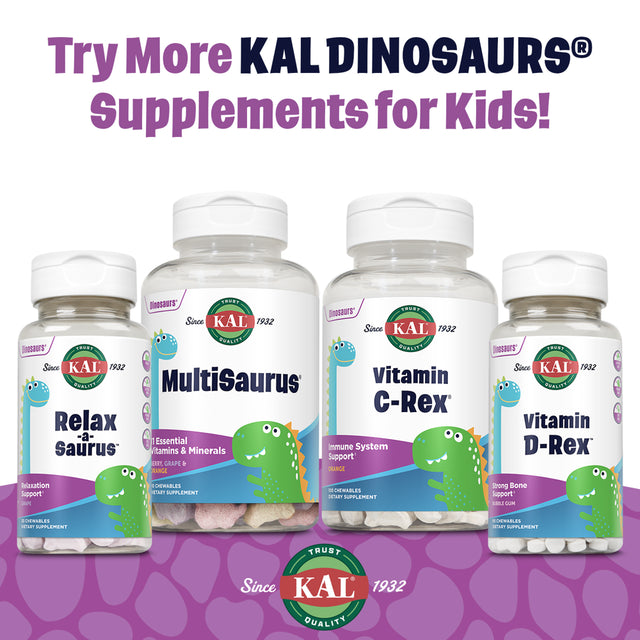 KAL Kids Multisaurus Vitamins & Minerals | Mixed Berry Flavor | Childrens Once Daily Multivitamin | 60 Chewables