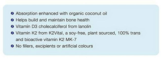 Canprev D3 & K2 - Organic Coconut Oil (120 Softgels)