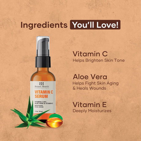 Botanic Hearth Vitamin C Serum for Face - 1 Fl Oz