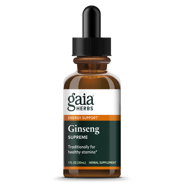 Gaia Herbs Ginseng Supreme - 1 Fl Oz Organic Liquid Dropper Bottle (Up to 10-Day Supply)