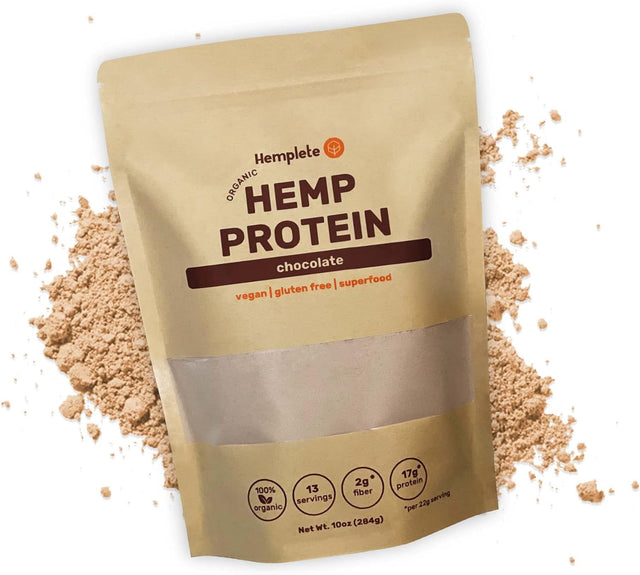 Chocolate Hemp Vegan Protein Powder for Heart & Brain Health, Easy to Digest, Chocolate Drink for Muscle Recovery, 9 Essential Amino Acids, Delicious Plant-Powered Powder (10Oz)