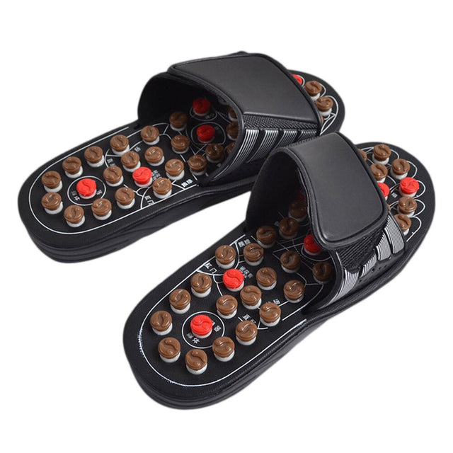 Foot Massagers Slippers Unisex Acupressure Massage Slippers for Relief Plantar Fasciitis Heel Arch Arthritis Neuropathy Pain (Size 43)